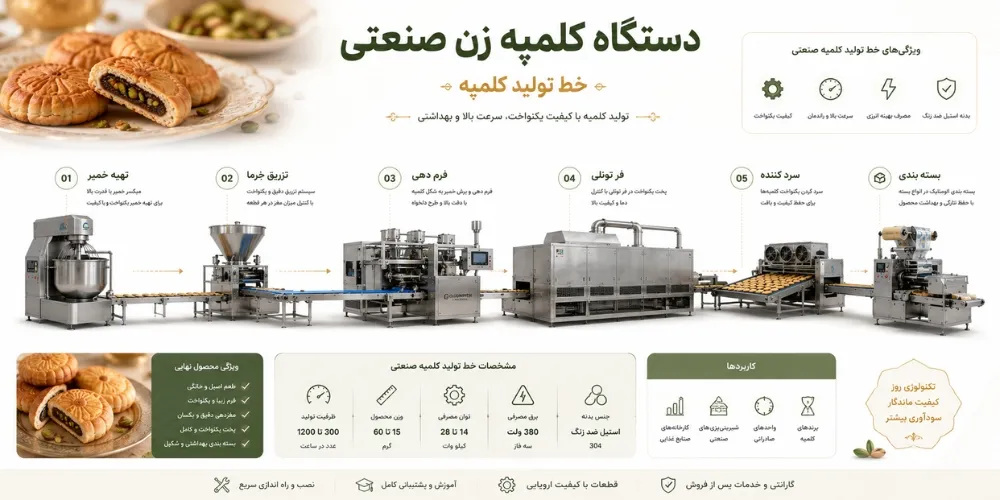 خرید دستگاه صنعتی تولید کلمپه